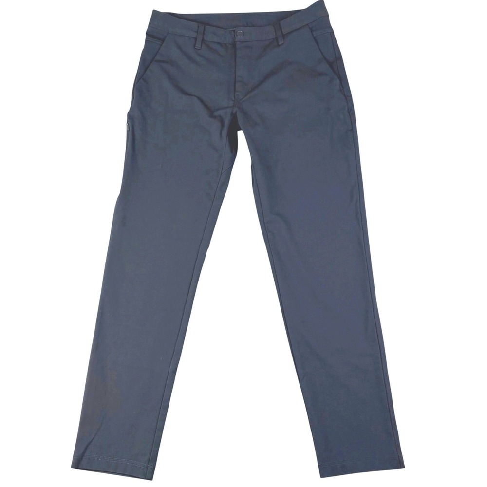 BYLT L Black Everyday Pant 2.0 Slim Straight Stretch Commuter Chino Trousers